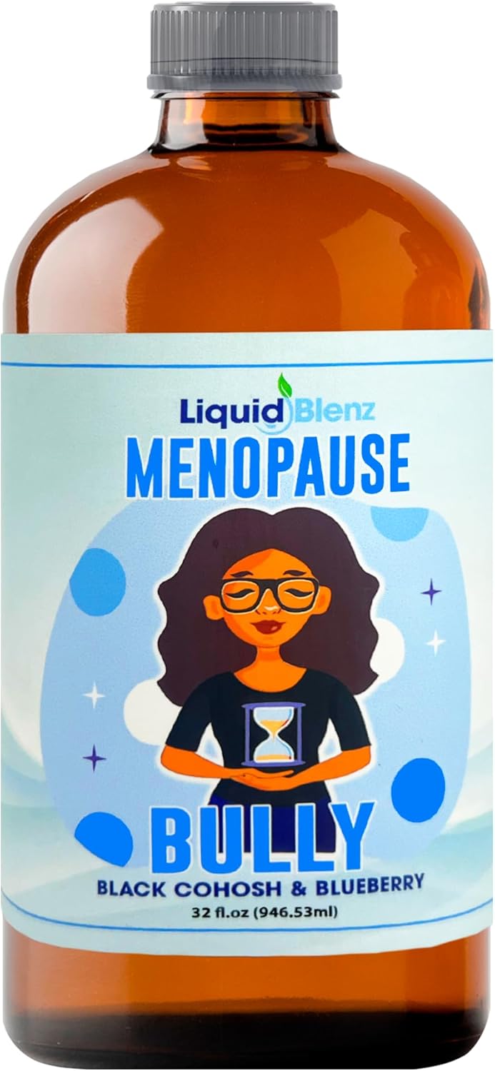Menopause Bully | Herbal Supplement for Natural Support | Helps Ease Menopause Symptoms & Promote Balance | 32 Oz