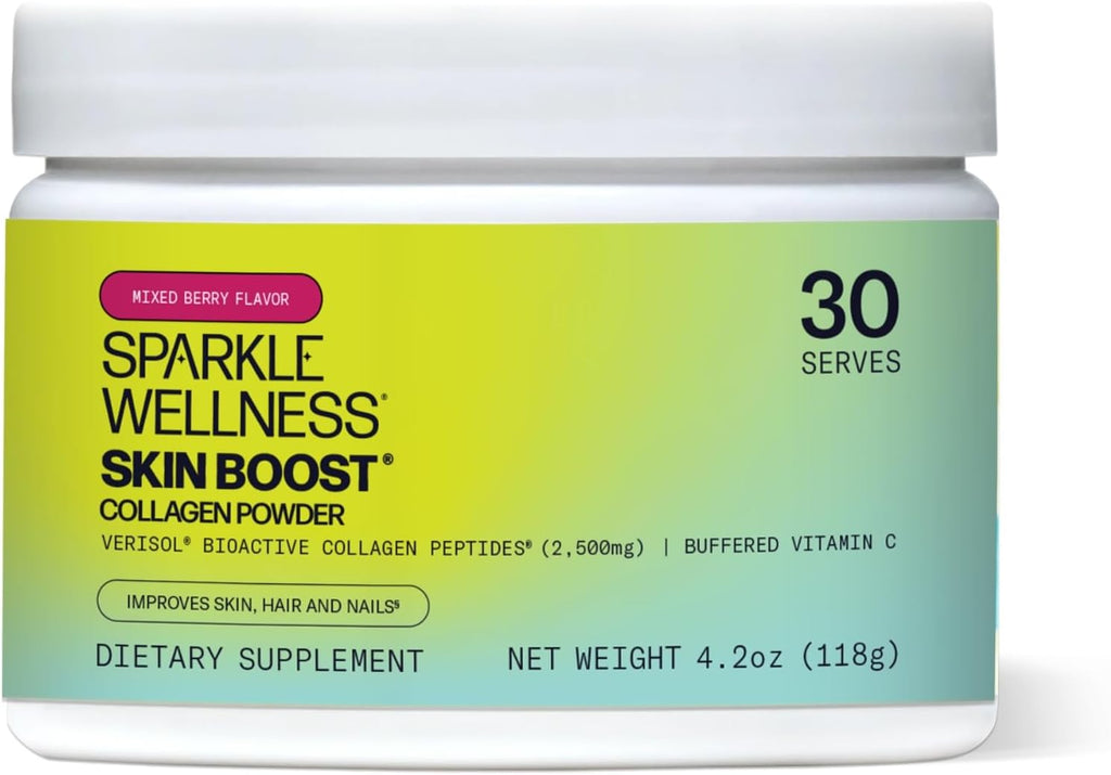 Sparkle Skin Boost (Mixed Berry) [30-Serves] Verisol Collagen Peptides Protein Powder Vitamin C Supplement Drink