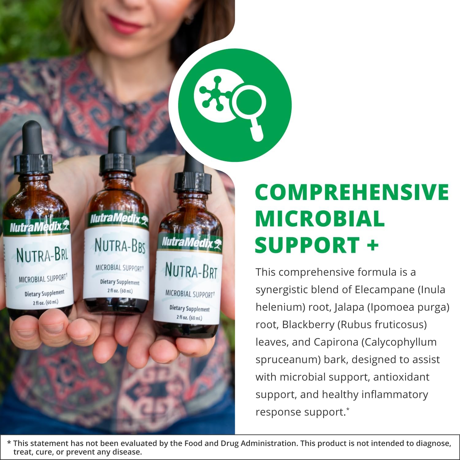 Nutramedix Nutra BBS - Liquid Herbal Supplement for Digestive & Immune Support - Elecampane Root & BlackBerry Leaves Extract for Gut Health - Immunity Booster Supplement (60mL)