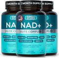NAD+ Elite Complex – Direct NAD+ 300 mg with Urolithin A, Resveratrol, CoQ10 & Antioxidant Blend – Cellular Energy, Mitochondrial Support & Healthy Aging – Vegan, Non-GMO- 60 Capsules (Pack of 3)