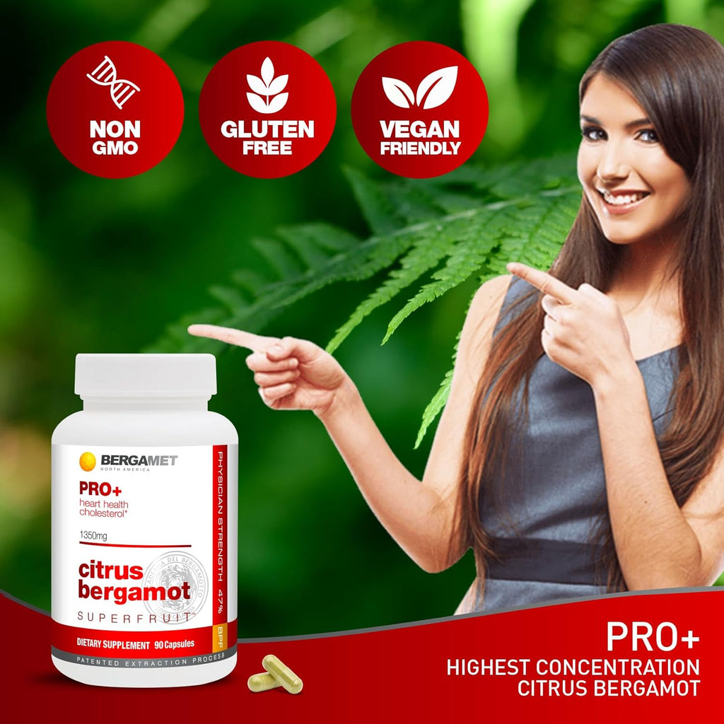 Citrus Bergamot SuperFruit PRO+ with Olive Leaf Extract - 47% BPF - 80% Polyphenols - 675mg per Serving - Worlds Strongest - Backed by Clinical Studies - Made in The USA - 180 Caps