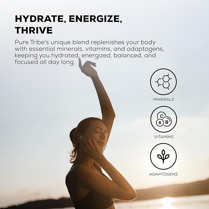 Electrolytes Powder Packets – Sugar-Free Hydration Packets with 6 B Vitamins & Adaptogens – Watermelon Hibiscus Drink Mix for Instant Hydration & Energy – 30 Stick Servings
