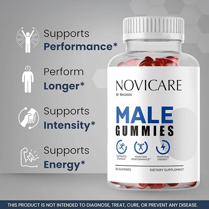 NoviCare Gummies - Official Novi Care Advanced Formula Multivitamin Natural Support, Gummy for Men All Natural Premium Supplement for Health & Wellness, 30 Gummies for 1 Month