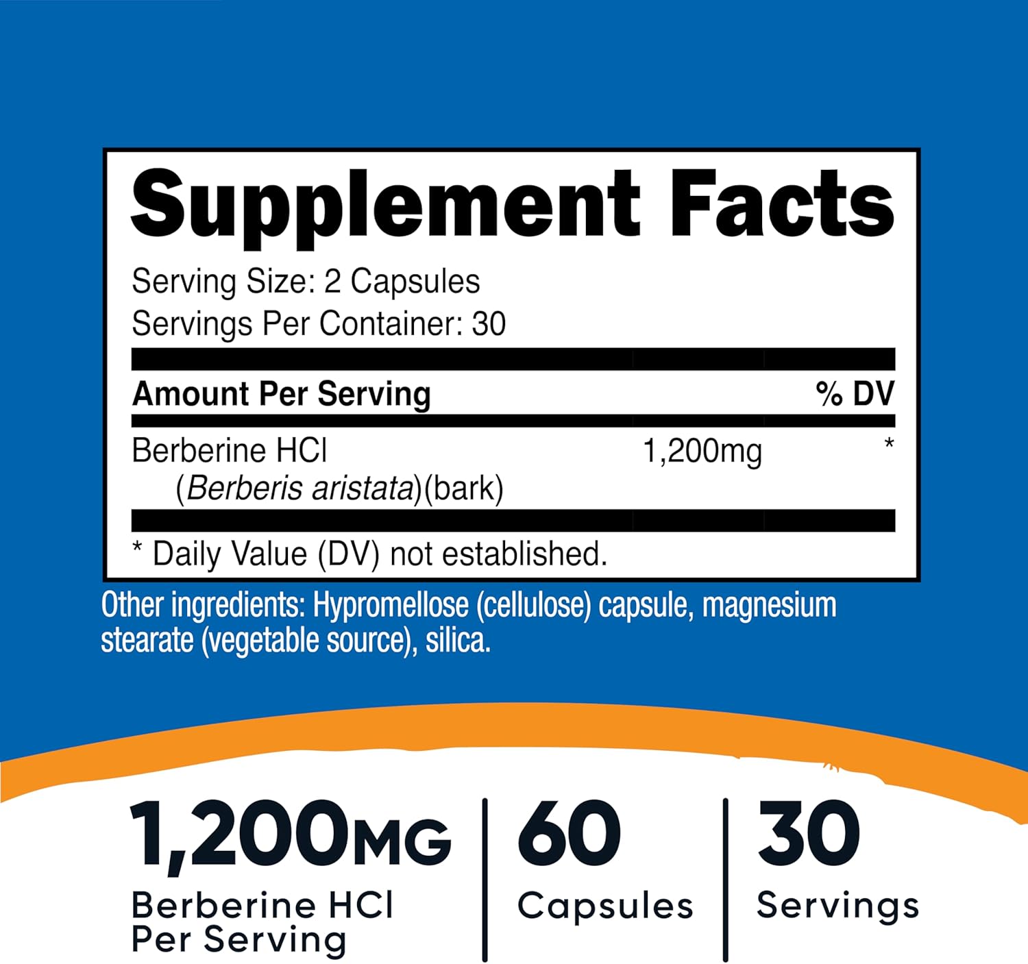 Nutricost Berberine HCl 1200mg, 60 Vegetarian Capsules - Gluten Free & Non-GMO (3 Bottles)