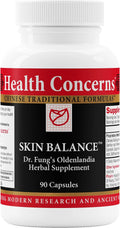 Health Concerns Skin Balance – Herbal Supplement for Skin Support, Itching Relief, & Circulation – Chinese Herbal Supplements for Men & Women – Skullcap Root, Dong Quai, Coptis Root - 90 Capsules