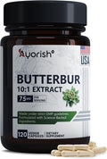 Butterbur 10:1 Extract Capsules 750mg Equivalent Petasites japonicus 120 Vegan Capsules Premium Herbal Extract Supplement for Daily Wellness and Natural Lifestyle Support