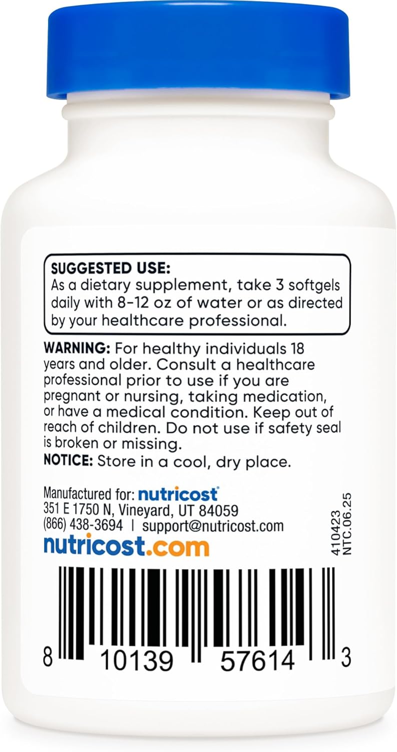Nutricost Garlic & Parsley Oil (15mg) 180 Softgels - Odorless Garlic & Parsley, GMO-Free, 60 Servings
