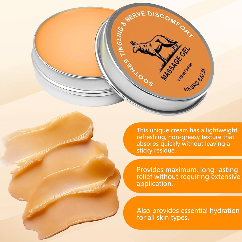 Therawolf Neuro Balm, Nerve Relief Balm for Neuropathy, Joint Care Soothing Cream, Natural Joint Care Soothing Massage Cream, Herbal Cooling Ointment for Daily Body Comfort & Care (2PCS)