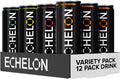 Echelon Pre-Workout Energy Drink - 12-Pack, Variety Pack - Peak Performance, Sustained Energy, Focus and Endurance Dietary Supplement - 300mg of Caffeine, Beta-Alanine, L-Theanine & Fiber - Vegan