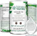 Natural Nutra Grass Fed Vanilla Show Me The Whey Protein Source Powder Enhance Digestion, Improve Body Fluid Flow, Support Bone Health and Boost Immunity, Gluten Free, Sugar-Free, Non-GMO, 13.3oz
