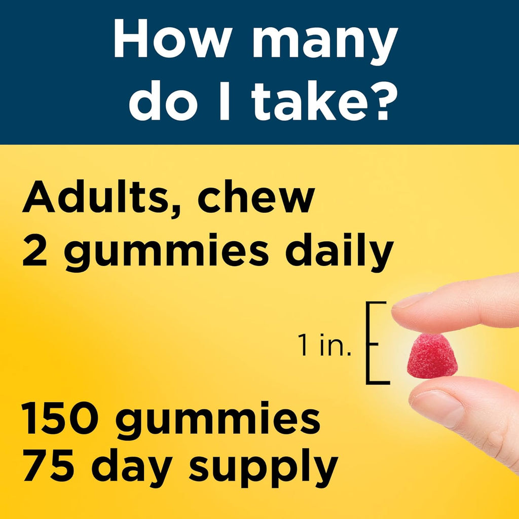 Nature Made Mens Multivitamin Gummies with Omega-3, Mens Gummy Multivitamins for Daily Nutritional Support, 150 Gummy Vitamins and Minerals, 75 Day Supply