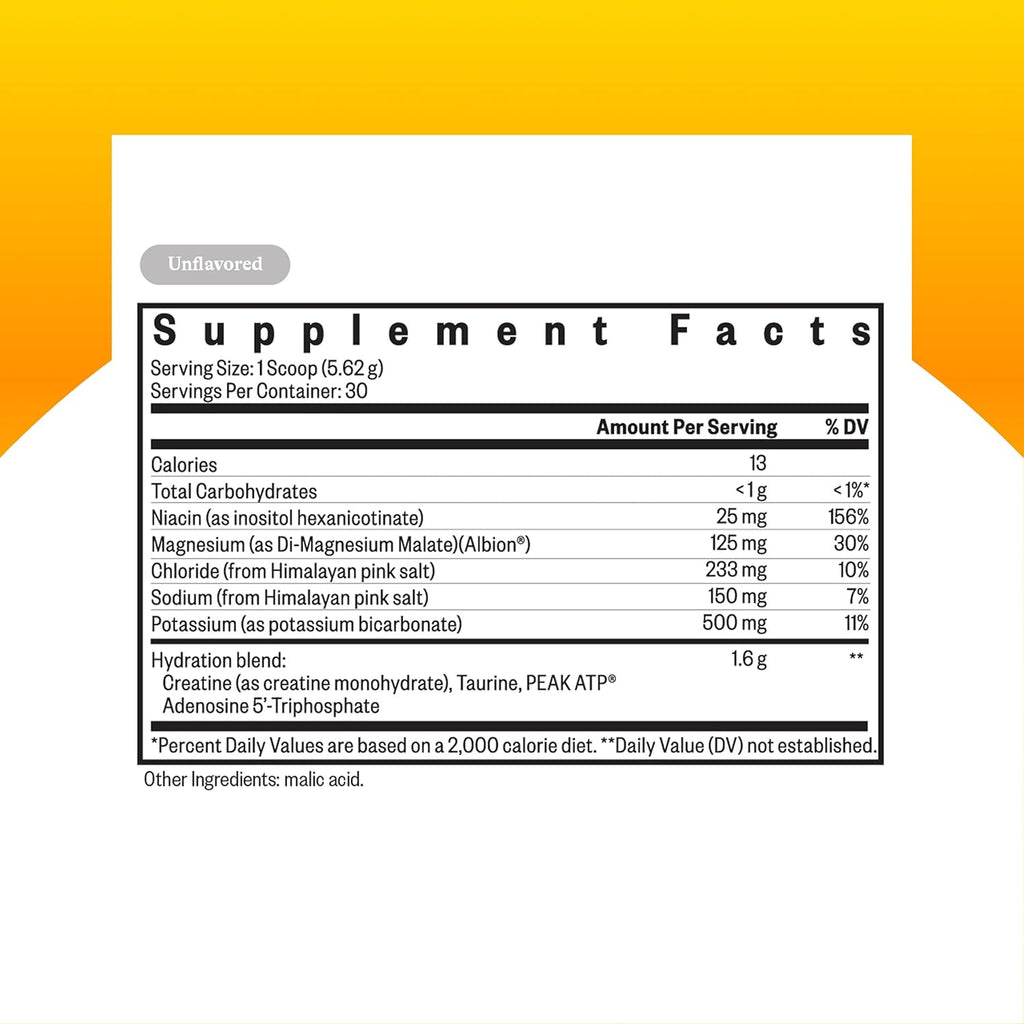 Seeking Health Optimal Electrolyte Powder, Unflavored, Healthy Energy and Endurance Support, Promotes Hydration and Healthy Muscles, Vegan and Vegetarian (30 Servings)*