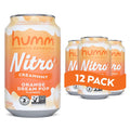 Humm Nitro Kombucha Orange Dream Pop, Creamy Smooth Probiotic Drink with L-Theanine, Non-GMO, Vegan, Gluten Free, 12 fl oz (Pack of 12)