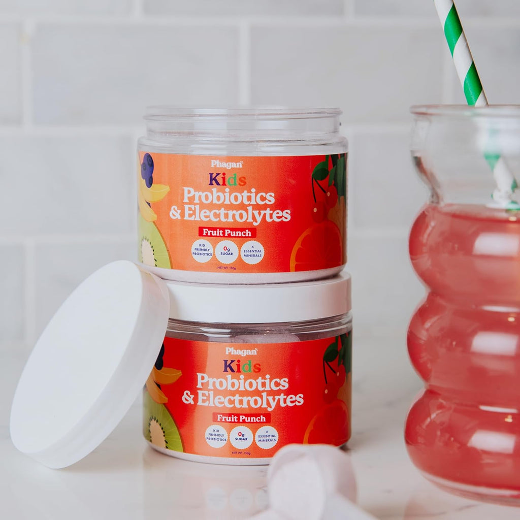Kids Probiotic and Electrolytes Powder - Electrolyte Powder for Hydration, Digestive and Immune Support - Probiotics with Essential Minerals - Electrolytes Powder No Sugar for Active Kids