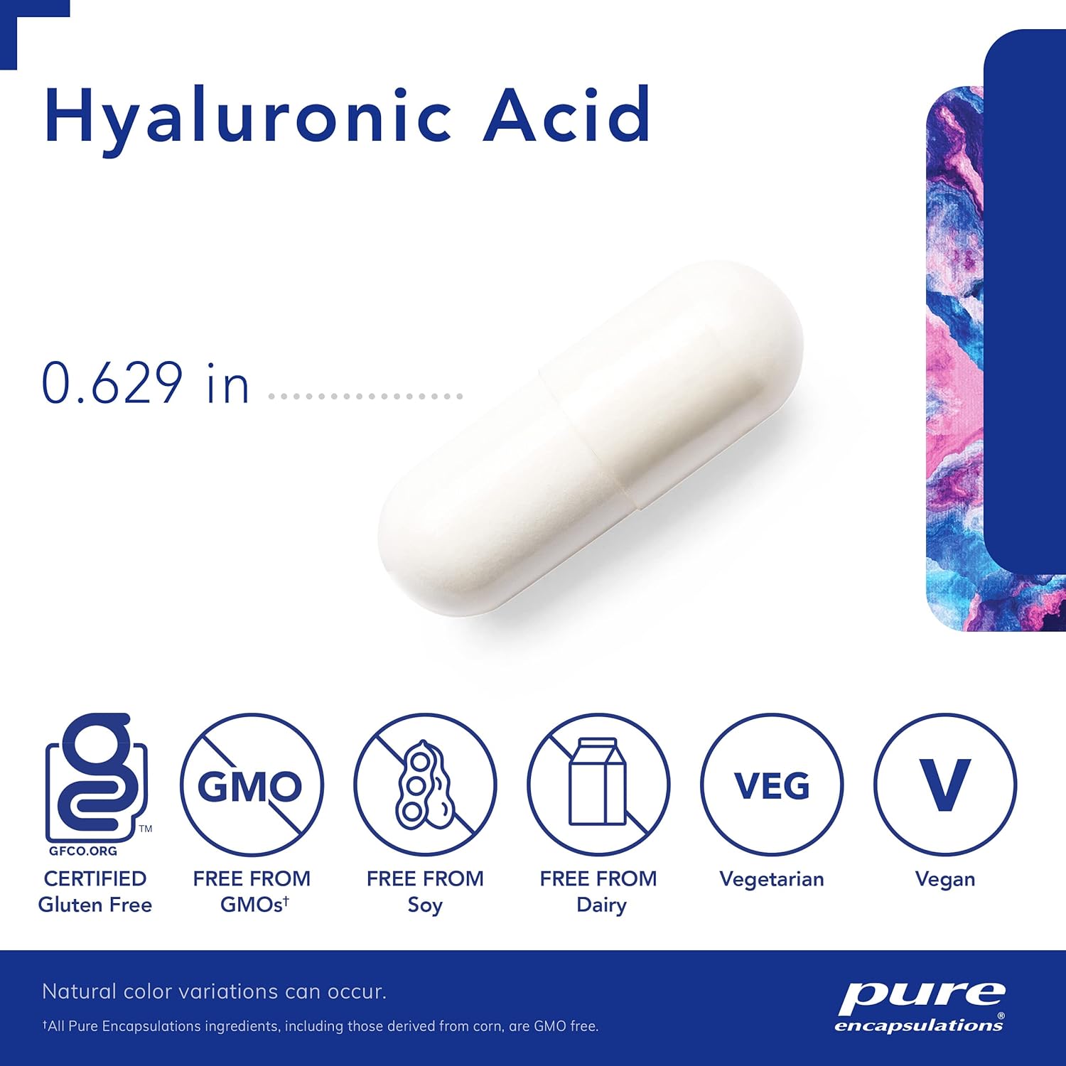 Pure Encapsulations Hyaluronic Acid - for Skin Hydration, Joint Lubrication & Joint Health* - Effective Absorption - Gluten Free - Vegan & Non-GMO - 180 Capsules