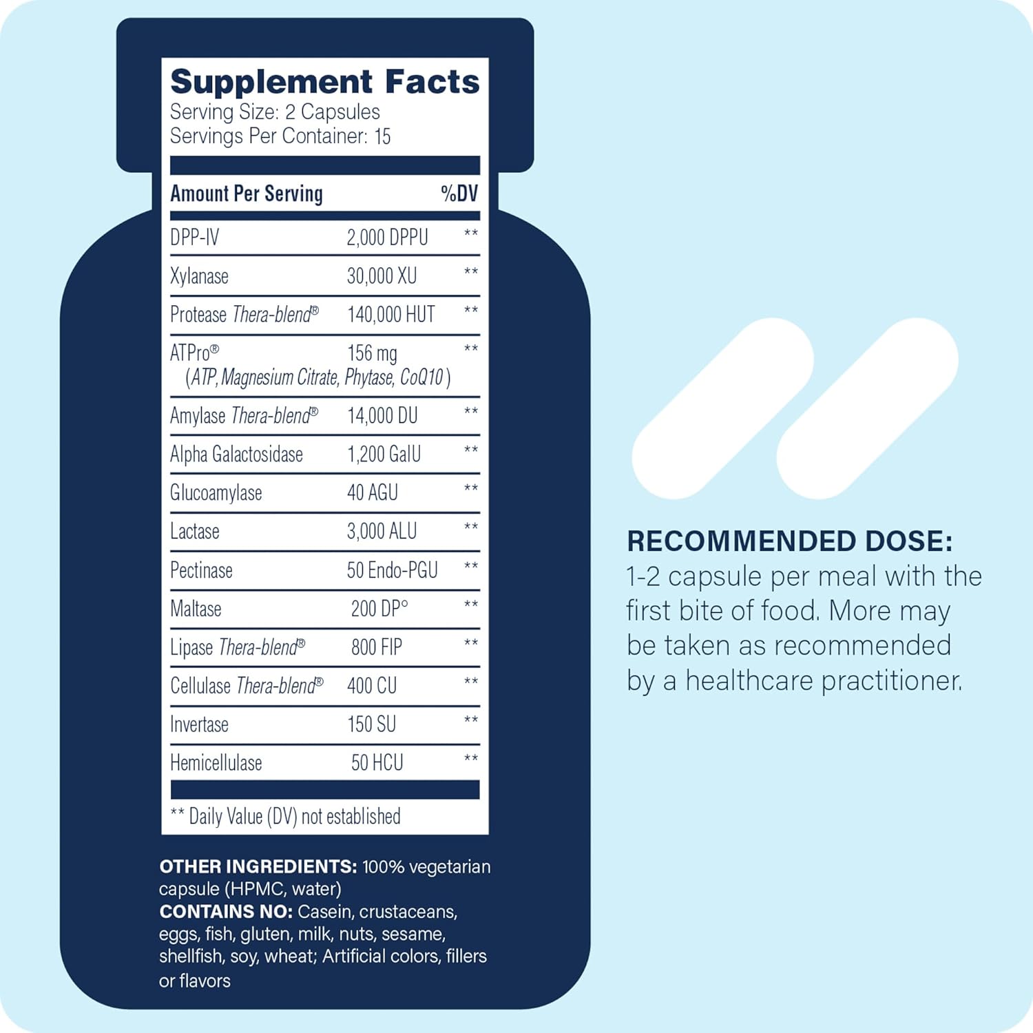 Intolerance Complex, 30 Capsules Comprehensive Support for Common Digestive Sensitivities Gluten, Casein, Phenol Sensitivities, and Complex Carbohydrates Intolerance Relief