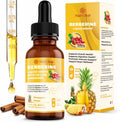 Berberine Supplement with Ceylon Cinnamon, Berberine HCL Liquid Drops with Turmeric, Bitter Melon, Quercetin, 10X Strength AMPK for Digestion System, Immune Health Support -Vegetarian, 2 fl oz