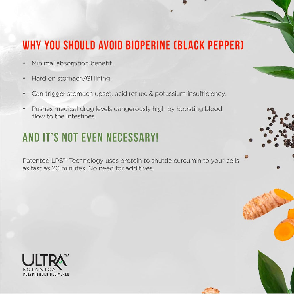 Curcumin Complex Supplement - Ultra Bioavailable High Absorption Turmeric Curcumin Supplement for Joint, Muscle & Brain Support - Patented Protisorb for Premium Absorption – 60 Capsules