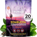 TruWild Natural Kombucha Powder Probiotic Supplement Vegan Drink Mix – Gut Health Digestive Enzymes w/Live Cultures + Apple Cider Vinegar & Prebiotics – 20 Servings