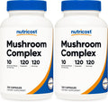 Nutricost Mushroom Complex Supplement, 120 Capsules - 10 Mushroom Blend (with Reishi, Maitake, Shiitake, Lion's Mane, and More) - Non-GMO and Gluten Free (Pack of 2)
