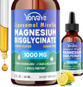 Magnesium Bisglycinate Chelated Supplement – High Absorption Liquid Magnesium Complex – Liposomal Micelle Technology – High Potency Formula for Sleep, Muscle, Heart, Calm– Sugar Free, Vegan, 60ml