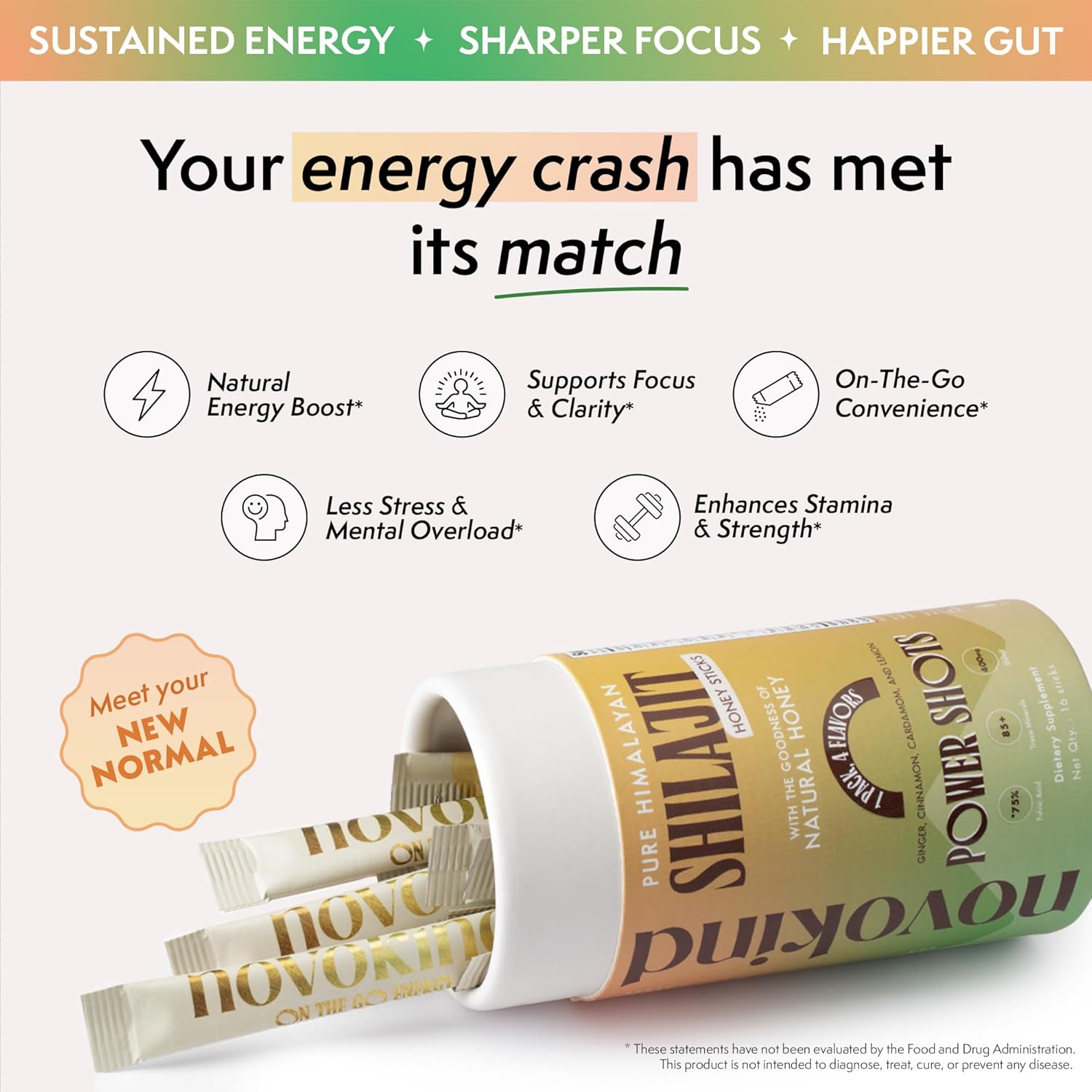 Pure Himalayan Shilajit Sticks with Honey | Discovery Set - Cardamom, Cinnamon, Ginger, Lemon | On-The-Go Natural Energy | 75%+ Fulvic Acid | 85+ Trace Minerals for Men & Women, Pack of 16