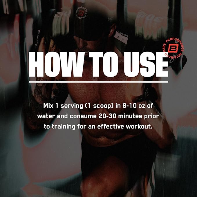 BARE PERFORMANCE NUTRITION BPN Flight Pre Workout, Supports Energy and Mental Focus, Improved Endurance & Muscle Pumps with CarnoSyn® Beta Alanine, Mango, 30 Servings