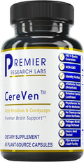 Premier Research Labs CereVen - Herbal Brain Supplement for Memory & Focus Featuring Rhodiola Rosea, Rhodiola Rosea Supplement for Brain Health Support - 60 Vegetarian Capsules
