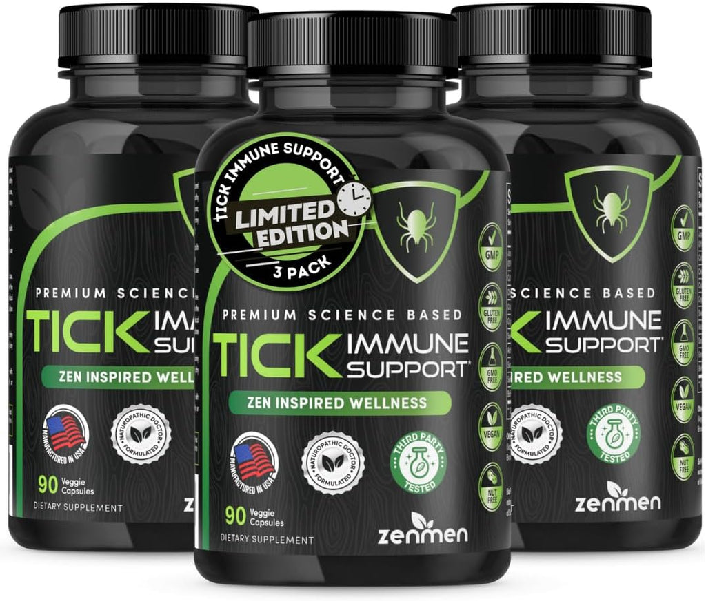 Zenmen Daily Tick Guard - Supports Your Defenses Before Outdoors Exposure - Tick Immune Support 3 Bottles