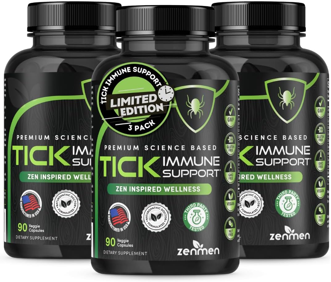 Zenmen Daily Tick Guard - Supports Your Defenses Before Outdoors Exposure - Tick Immune Support 3 Bottles