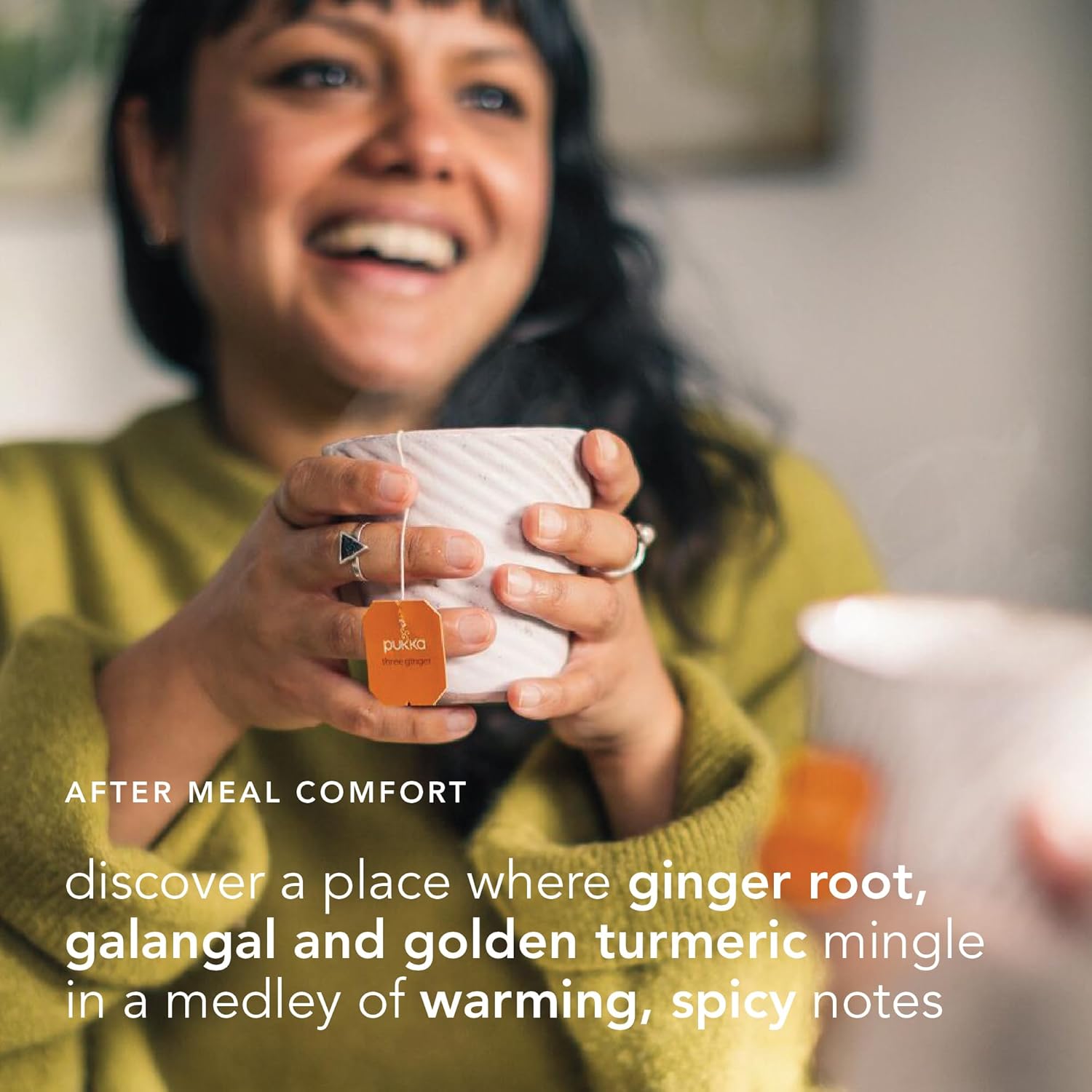 Pukka Three Ginger Organic Herbal Tea, Digestion-Aiding Infusion With Ginger, Turmeric, and Galangal, Tea Gift Set Ideal After Meals, Caffeine Free, 20 Total Bags