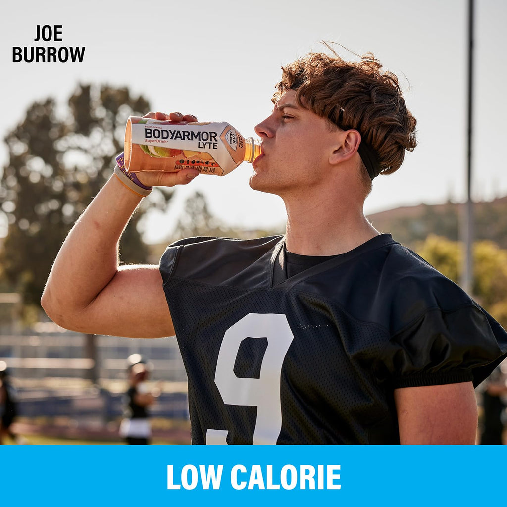 BODYARMOR LYTE Sports Drink Low-Calorie Sports Beverage, Kiwi Strawberry, Coconut Water Hydration, Natural Flavors With Vitamins, Potassium-Packed Electrolytes, Perfect For Athletes, 16 Fl Oz (Pack of 12)