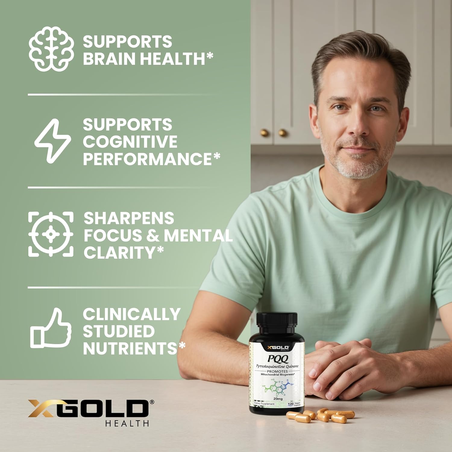 Fermented PQQ (99.7%+ Pure) – Mitochondrial Support, Energy Boost, Heart & Brain Health, Better Sleep – Non-GMO Supplement