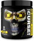 JNX SPORTS The Curse! Pre Workout Powder for Men & Women, Caffeine, Beta-Alanine, Creatine, L-Citrulline, 50 Servings, Lemon Rush Flavor – Boost Energy, Strength & Focus