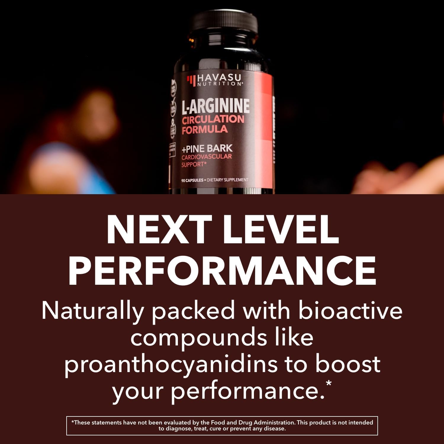 L-Arginine 1800mg and Pine Bark Extract 100mg - Nitric Oxide Supplement for Men - Performance Supplement for Men's Health - 90 Count - Endurance, Recovery Support - Vegan, Non-GMO Capsules