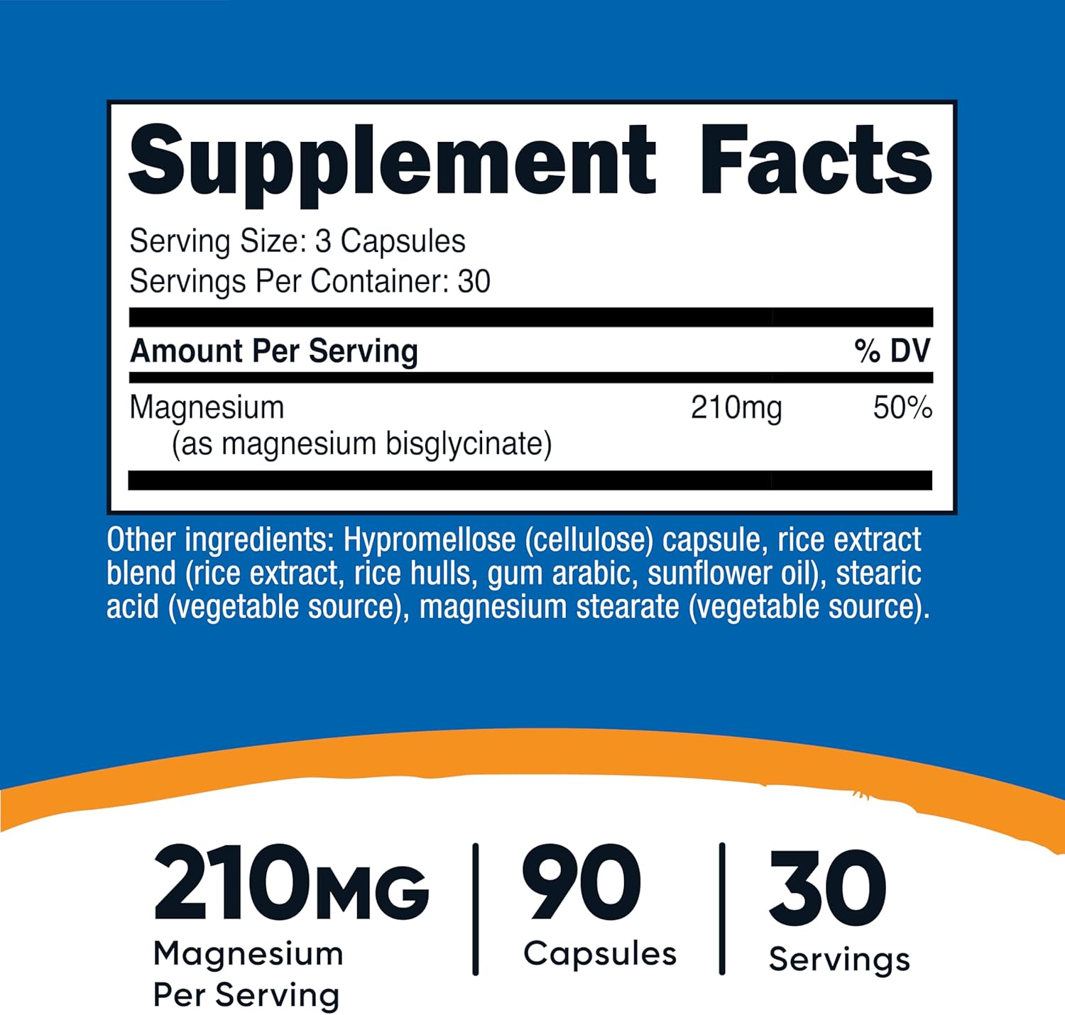 Nutricost Magnesium Glycinate Capsules (90 Capsules, 210 mg Per Serving) - Magnesium Glycinate Supplement for Gentle Absorption