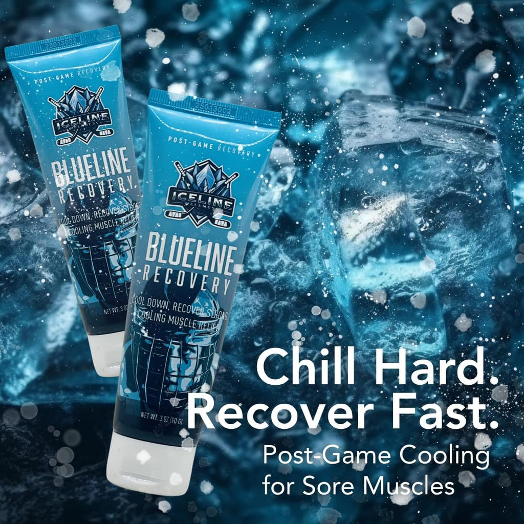 Blueline Recovery Cooling Gel - Menthol Muscle Pain Relief Cream for Athletes - Post-Workout & Joint Recovery - Fast-Acting 3 oz - Made in USA