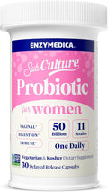 Enzymedica SubCulture Probiotics for Women, 50 Billion CFU, Vaginal & Urinary Health, Immune and Digestive Support, 30 Capsules