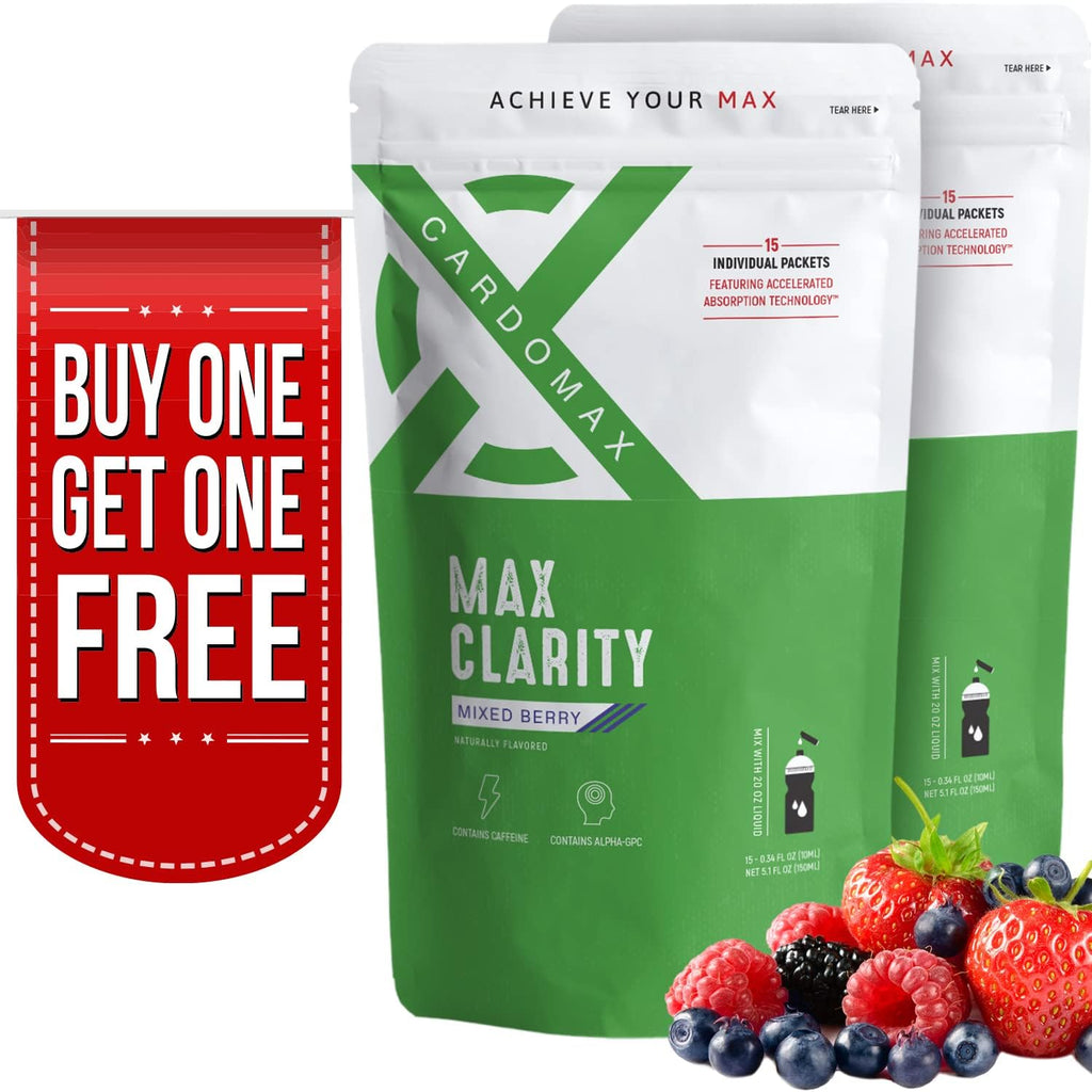 Max Clarity Nootropics Brain Support Supplement w/Liquid Caffeine, Alpha GPC, L-Theanine, Brain Booster for Memory & Focus, Liquid Nootropic Brain Supplement for Mental Clarity, 15 Sticks