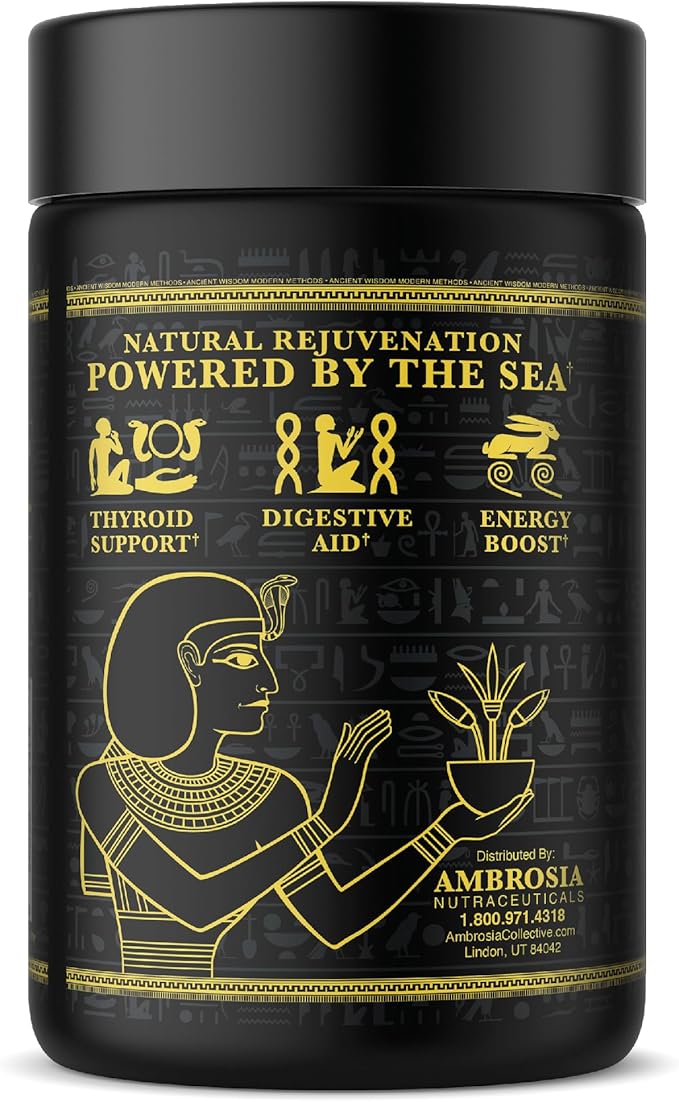 Ambrosia Irish Sea Moss Capsules | High Dose 500 mg/Serving | Made with Organic Sea Moss | Veggie Capsules