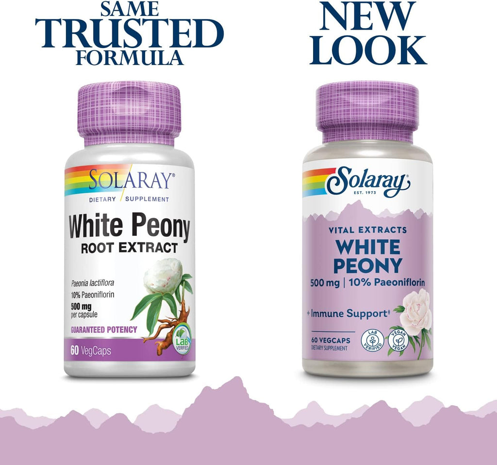 SOLARAY White Peony Root Extract | 60 VegCaps
