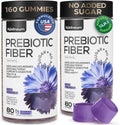 High Prebiotic Fiber Gummies for Women and Men 7G per Serving - Natural GLP-1 Support - Beet FOS Fiber, Magnesium, Inulin, Probiotic - Gummy Supplement for Digestive Health - Sugar Free - 2 Pack