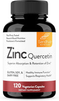 Sandhu's Zinc Quercetin 120 Vegetarian Capsules (Pack of 1) | Zinc Supplements for Antioxidant Immune Support for Men and Women | Gluten, Soy, Dairy Free