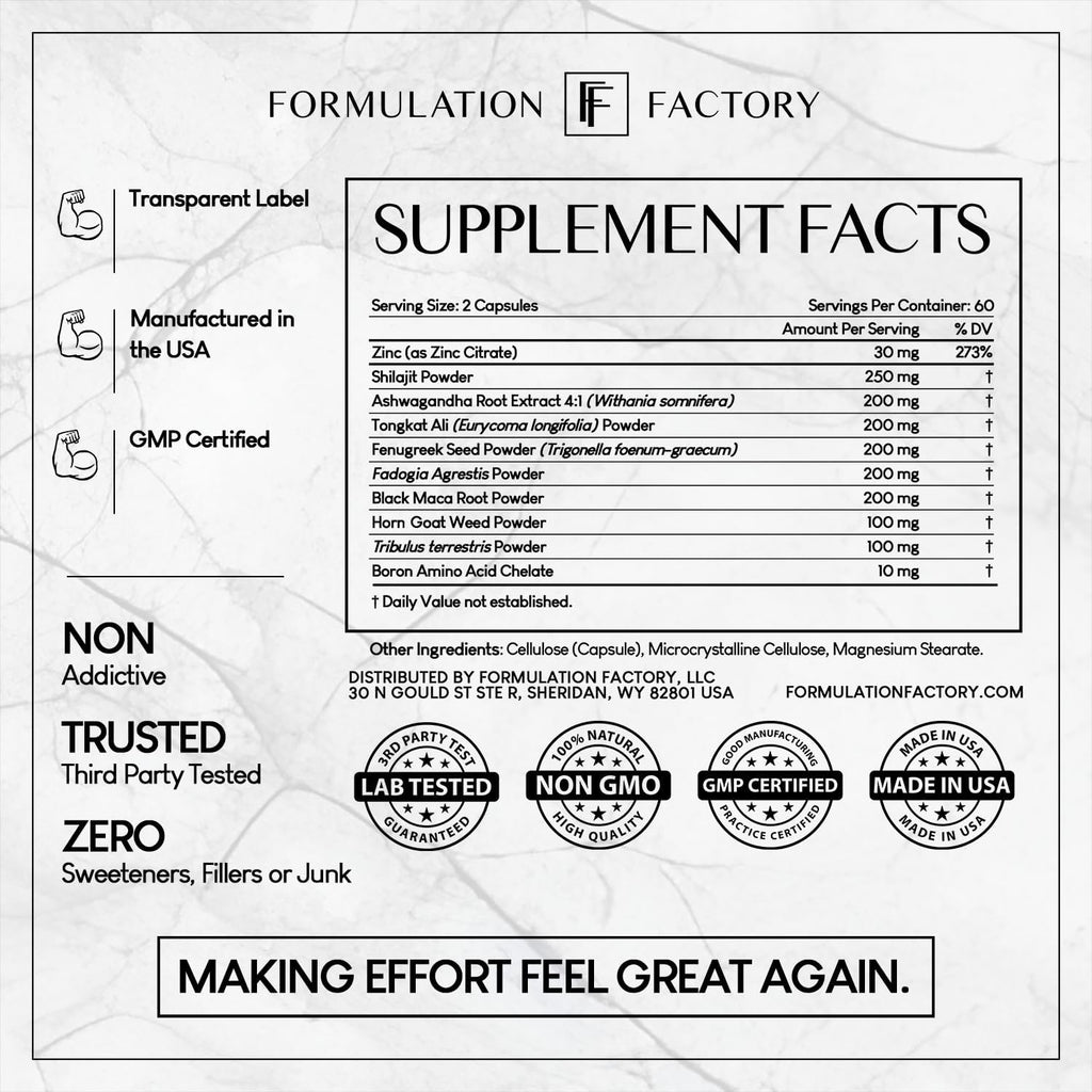 Self Obsessed 10 in 1 Masculinity Maximizer Supplement, Shilajit for Men, Tongkat Ali, Ashwaganda, Fenugreek & More, Muscle Growth, Energy Management, Strength, Recovery 4-Month Supply (Pack of 2)