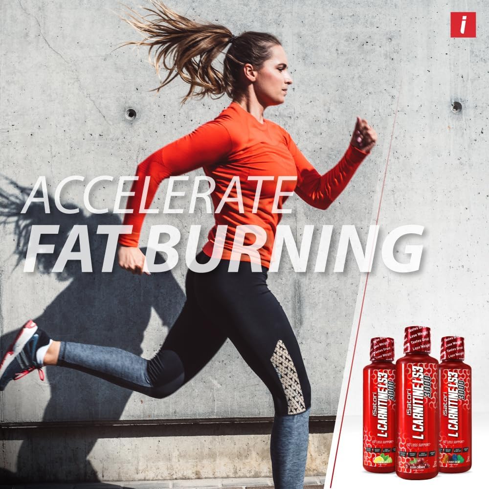 iSatori L-Carnitine LS3 3000, Liquid L-Carnitine with Acetyl L-Carnitine, L-Carnitine L-Tartrate, Stimulant Free Pre Workout, No Calories, Sugar, Gluten, Keto-Friendly, Sour Cherry (32 Servings)