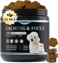 Calming Chews for Dogs – 12-in-1 Dog Calming Treats with Herbal & Vitamins, Relaxation, Focus & Behavior Support for Anxiety, Separation, Barking, Travel, Stress, Upgraded Bacon Flavor, 90 Ct