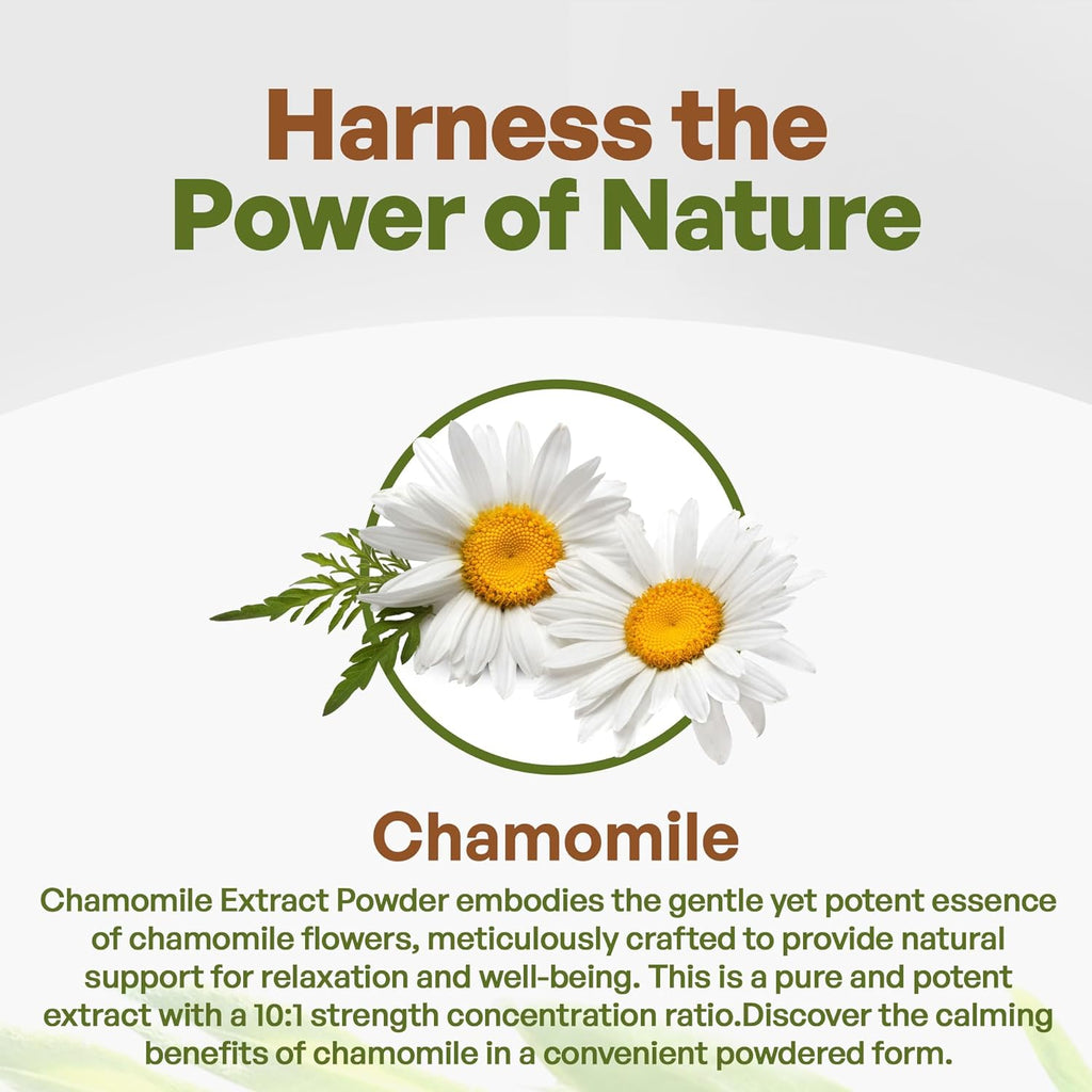 Go Nutra Chamomile Extract Powder 10:1 Strength Apigenin Supplement 8 oz. Herbal Extract