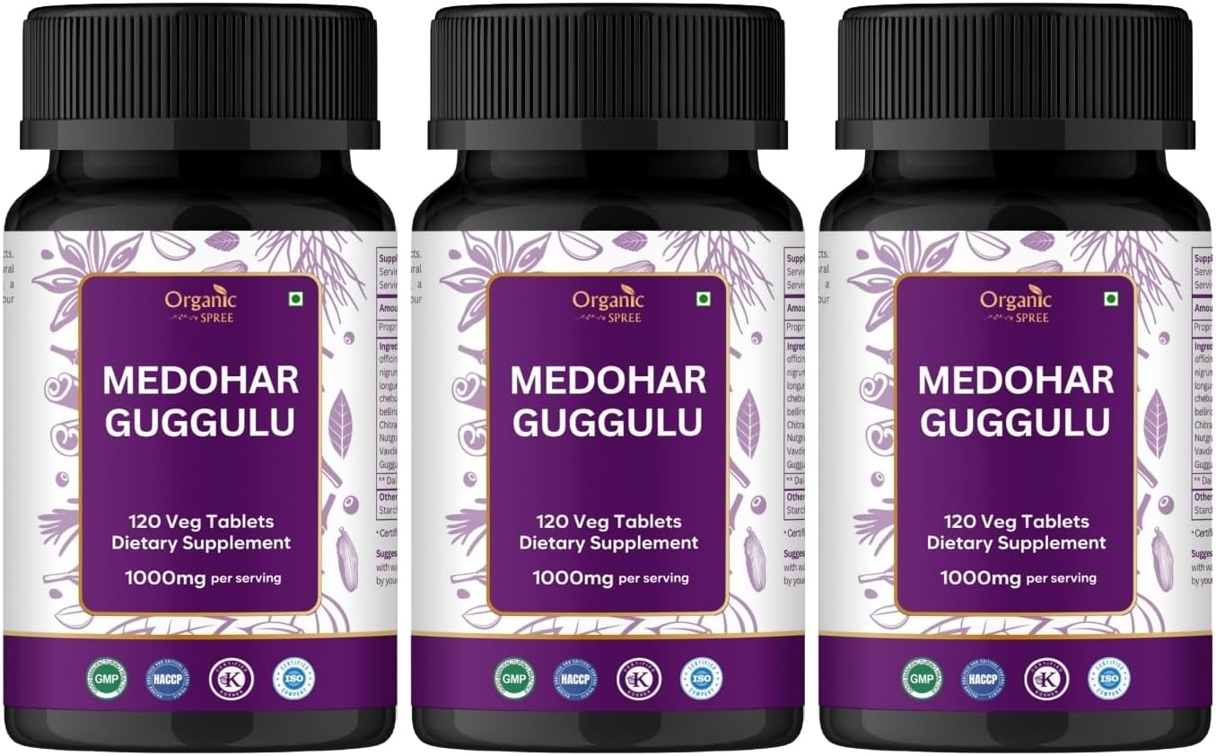 Medohar Guggulu 120 Tablets – Ayurvedic Formula – Supports Metabolism & Immune Health* - Pack of 3