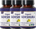 Gokshura 120 Tablets | Tribulus Terrestris (Gokshura) | USDA Organic Certified | Supports Immunity and Strength | Organic and Natural 120tab - Pack of 3