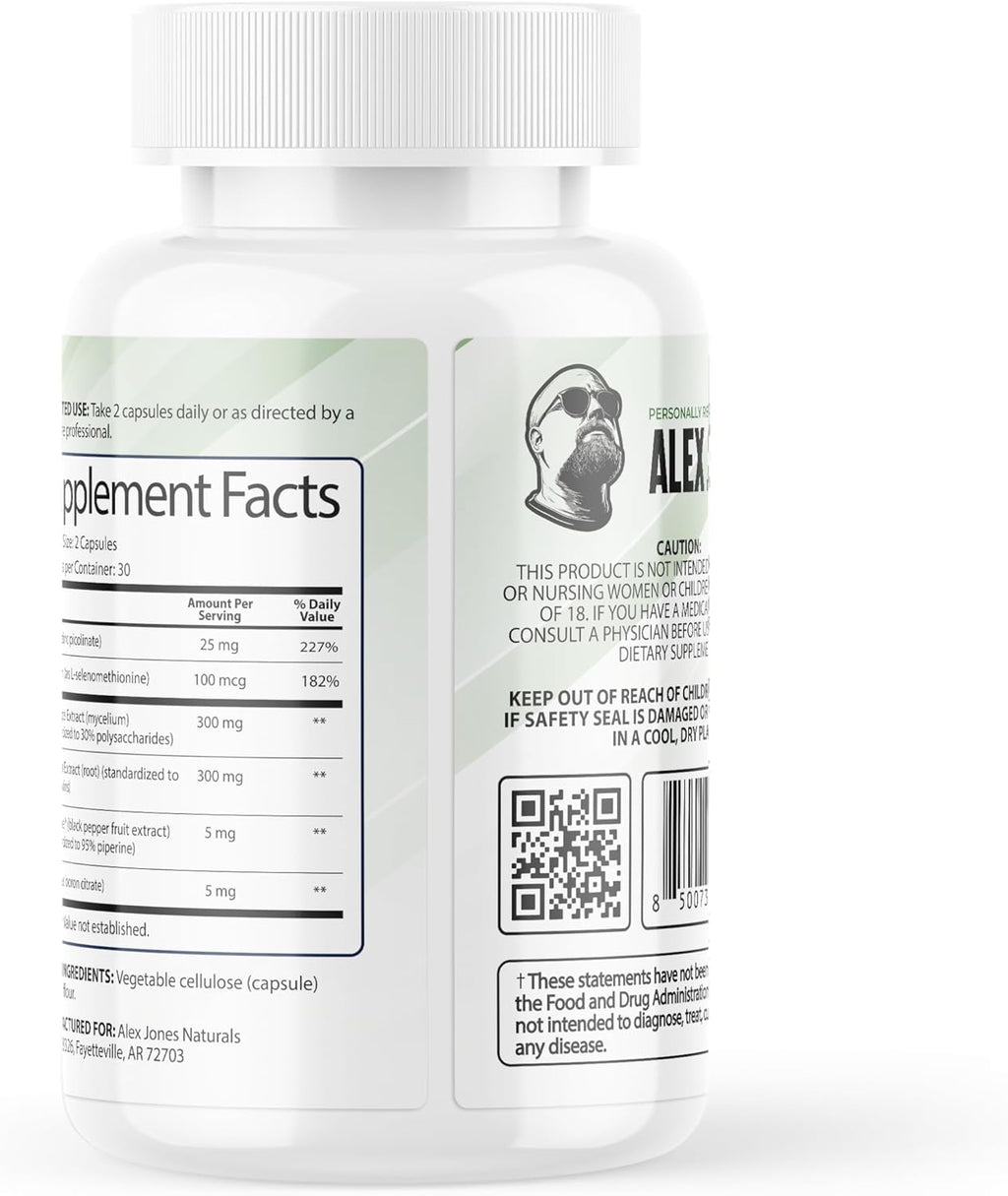 Power Plant – Adaptogen Complex with Cordyceps, Rhodiola, and Zinc – Supports Energy, Focus & Overall Well-Being – 60 Capsules
